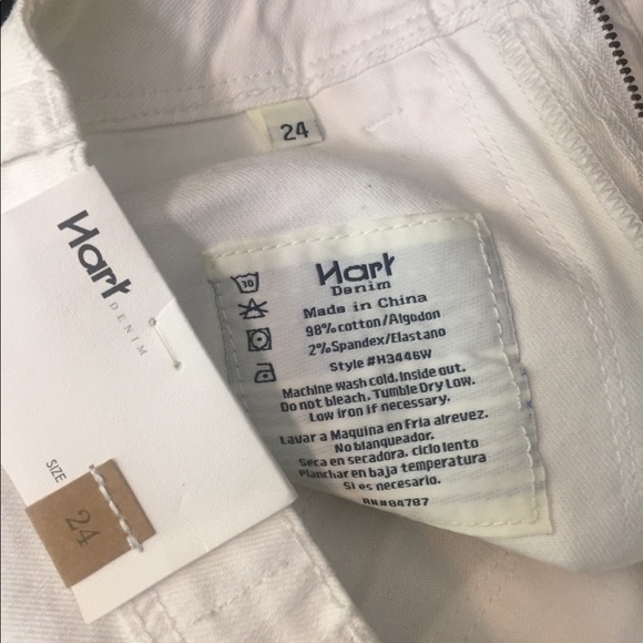 Hart Denim White Denim Shorts - Picture 4 of 4